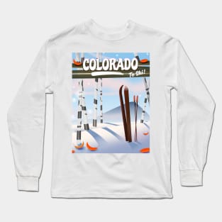 Colorado Ski poster Long Sleeve T-Shirt